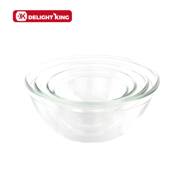 French Design Heat Resistant Borosilicate Glass Mixing Bowl